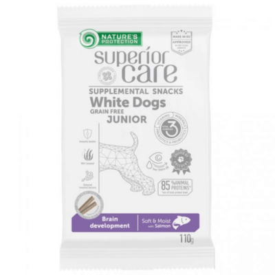 Natures Protection White Dogs Junior Brain Development With Salmon 110g
