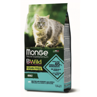 Monge BeWild Adult Ccodfish Potatoes Lentils Kesa Cat