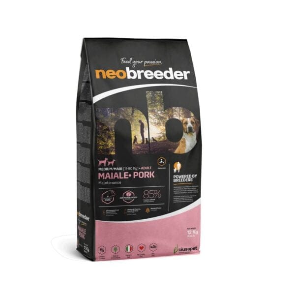 P10248 NEOBREEDER DOG ADULT PORK MEDIUM MAXI 12 KG fronte