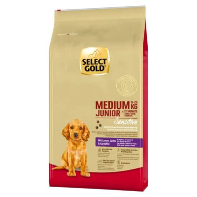 Select Gold Medium Junior Sensitive Jagnjetina Losos i Krompir 12kg
