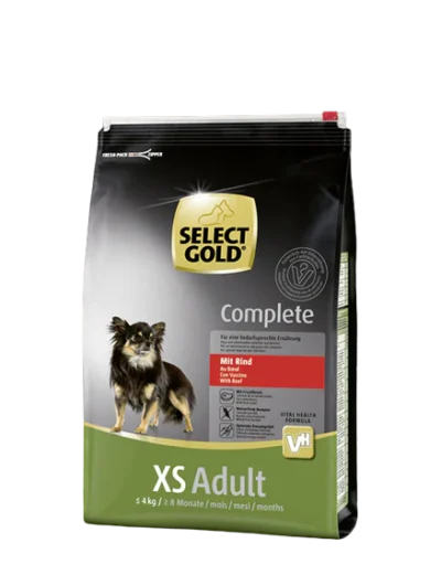 Select gold complete xs adult beef 1kg