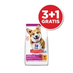 Hill's Science Plan Dog Adult Small&Mini Piletina 10kg 3+1 GRATIS