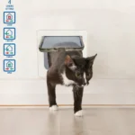 Duvo+ Cat Door With Tunnel, Vratanca Za Mačke Sa Tunelom, Bela - 19x19.7cm