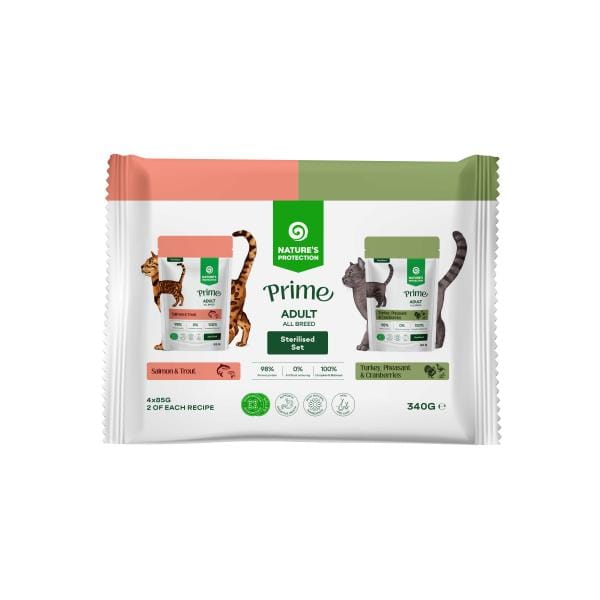 NP Prime Sterilized Flowpack 4x85g: Savršen miks ukusa i urološke zaštite za sterilisane mačke NP 7071391