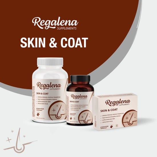 Regalena Skin & Coat: Vrhunska formula za dubinsku negu kože, blistavu dlaku i jačanje kožne barijere pasa regalena skin coat